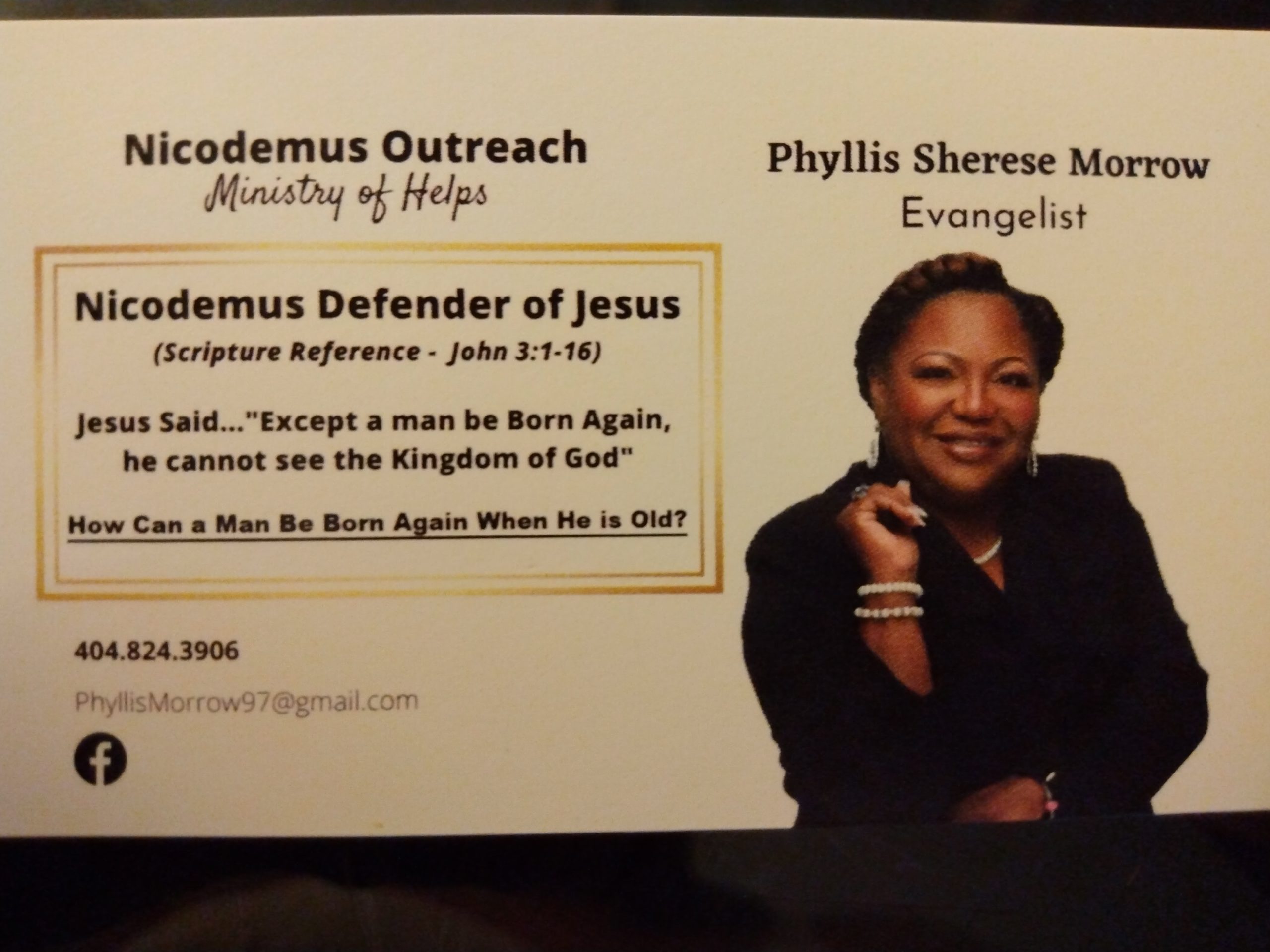 The Nicodemus Outreach Ministry - Evangelist Phyllis Morrow