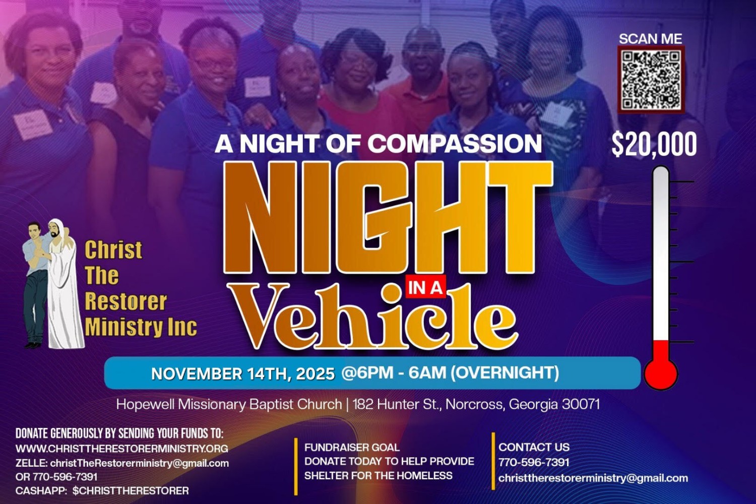 Homeless restoration fundraising event