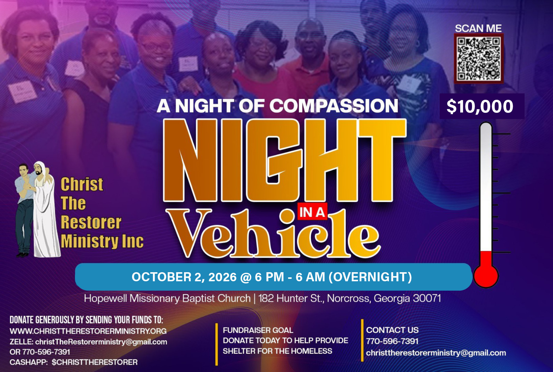 Homeless restoration fundraising event